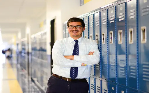 teacher on lockers